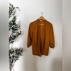 Forever 21 • Mustard Zipper Blazer
